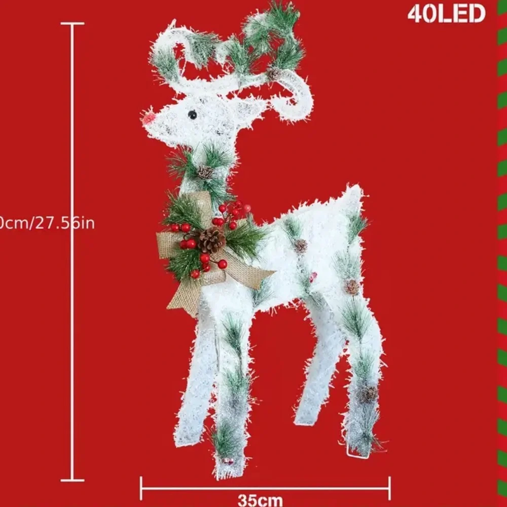 LED Battery Operated Christmas Reindeer Decor with Timer by AJ SouthernCharm - Picture 2 of 3